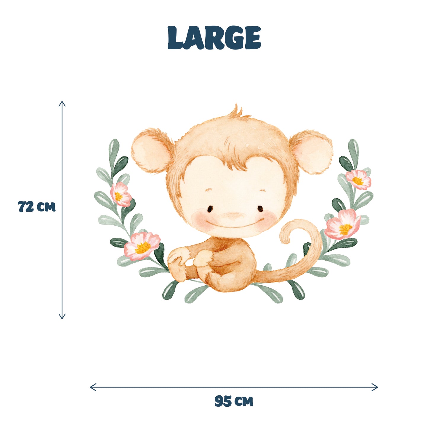 George - Baby Monkey Nursery Wall Sticker