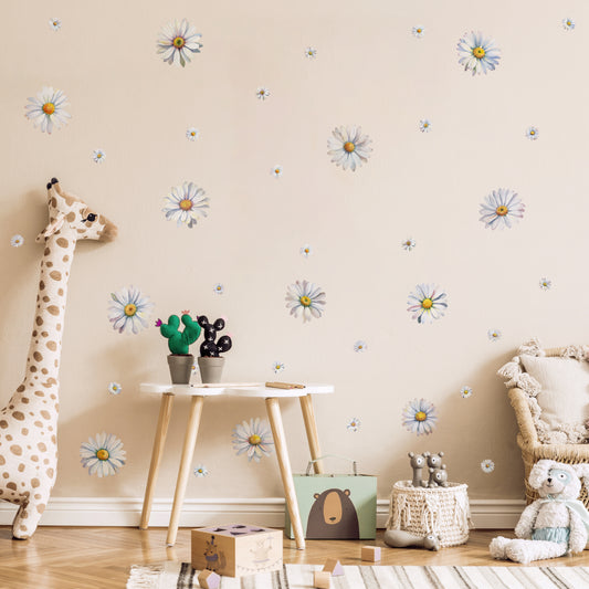 Daisies - Watercolour Daisies Wall Sticker Pack