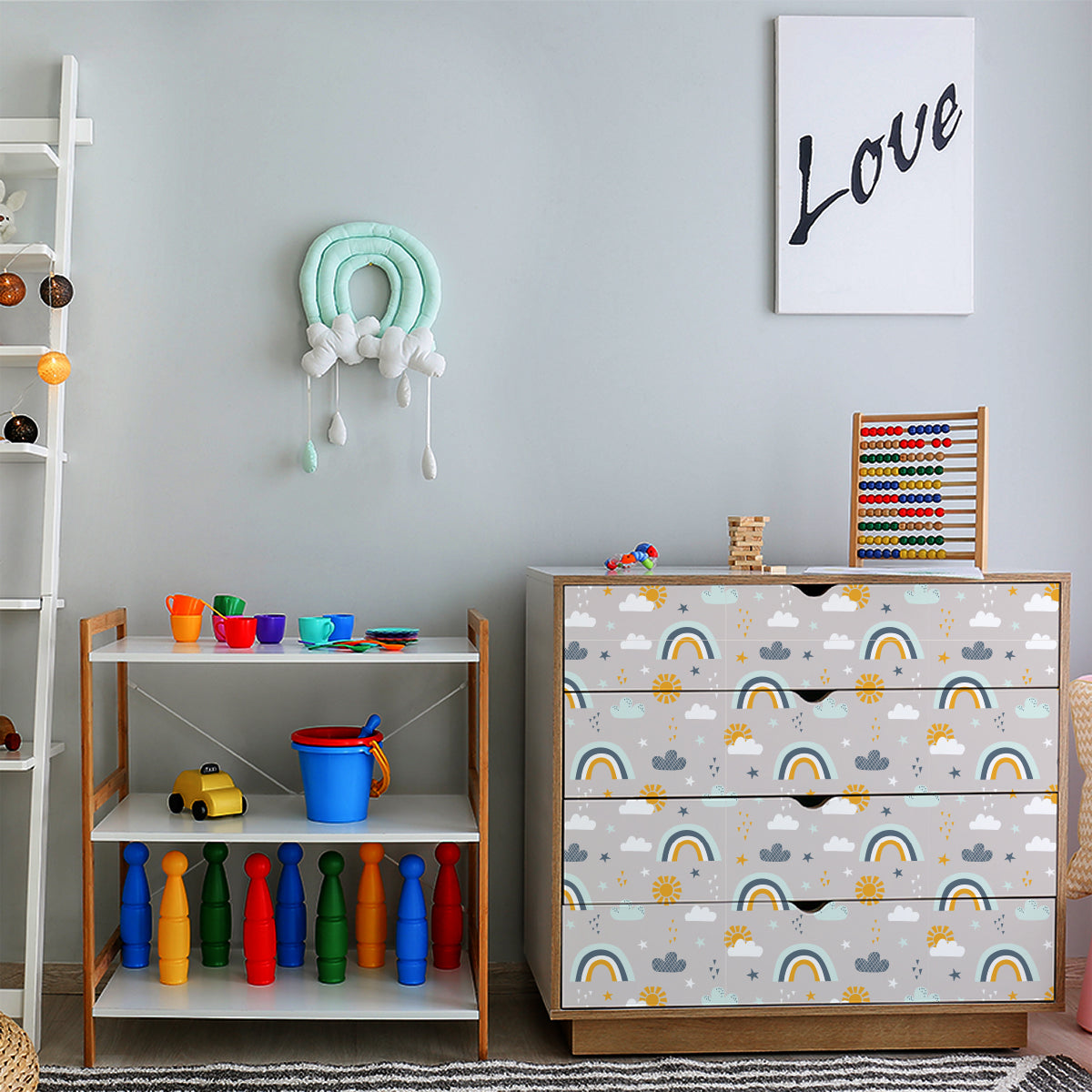 Clairpor Wrap on a Kid's Chest of Drawers