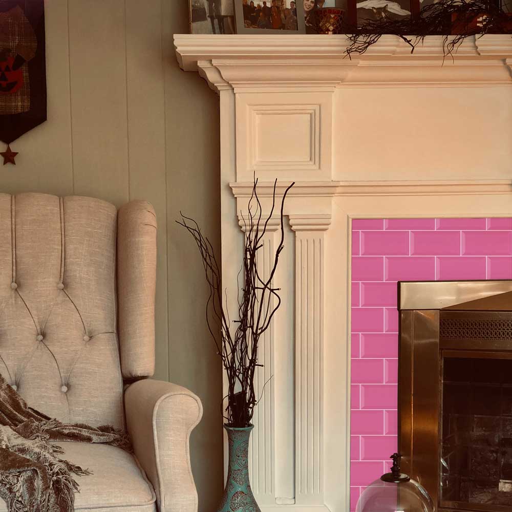 Flise Brilhante on a fireplace surround