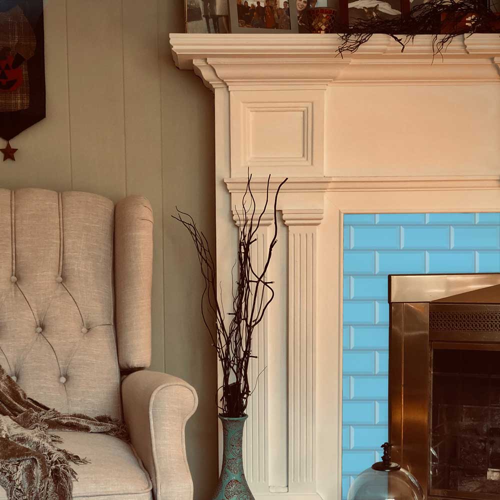 Flise Claro on a fireplace surround