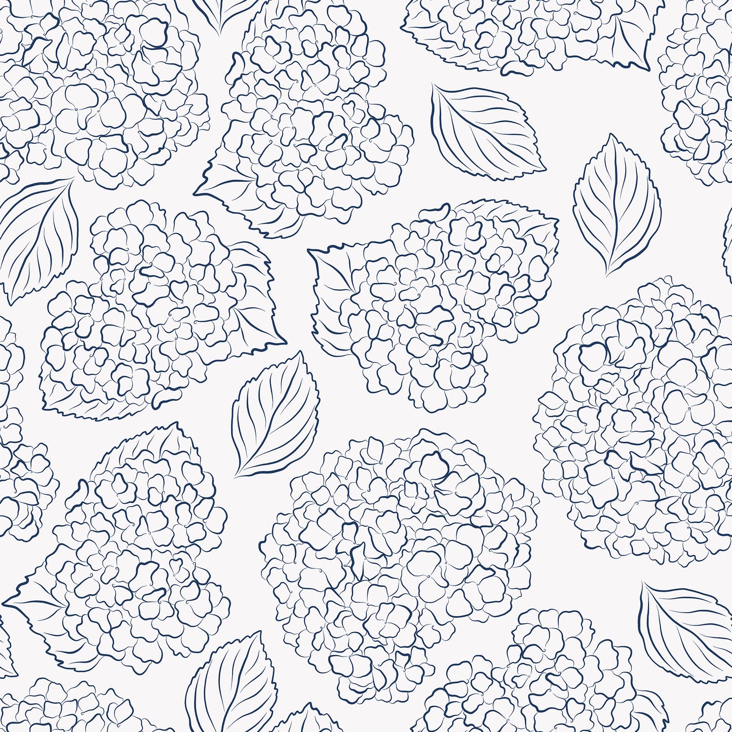 Indigrow navy blue on cream hydrangea outline vinyl furniture wrap by restowrap