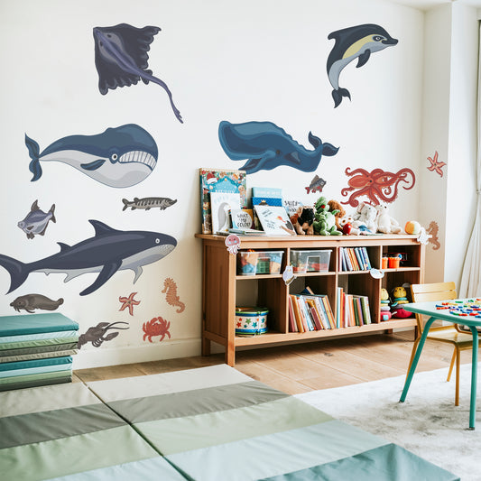 Marine - Ocean Animal Wall Decal Sticker Pack