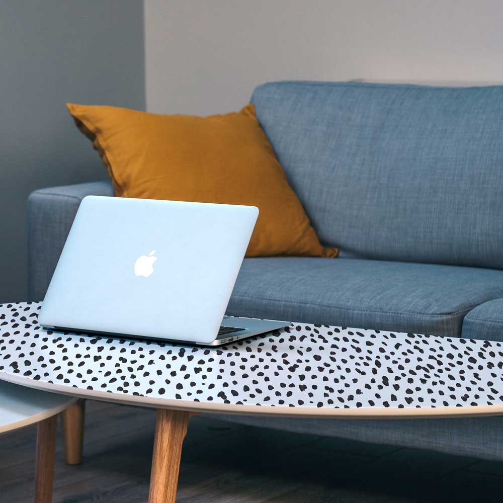 Mini Dalmatian - Black & White Dalmatian Print Vinyl Furniture Wrap