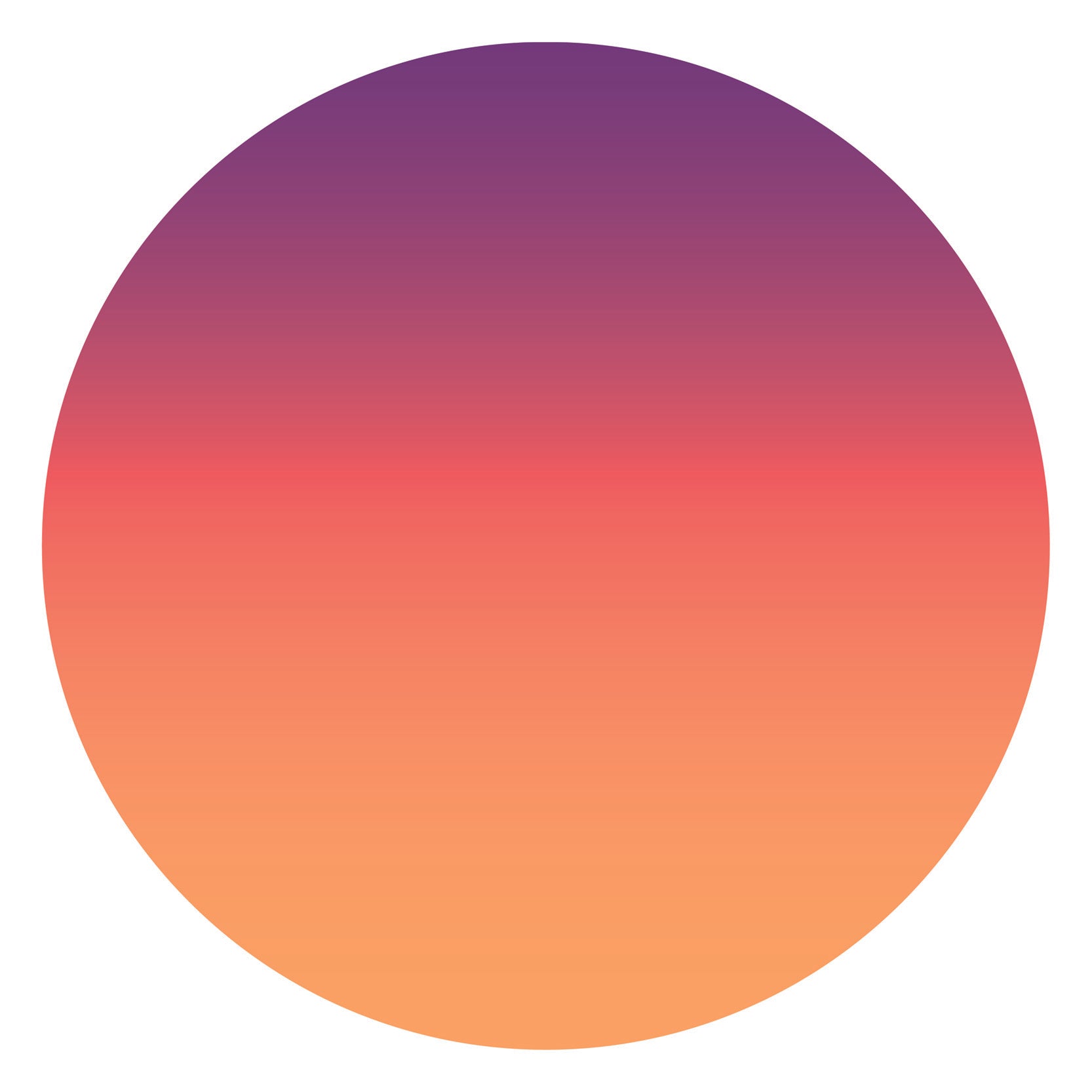 Purple and orange gradient circle wall sticker from restowrap