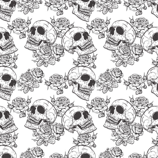 Muerto - Skulls & Roses Illustration Vinyl Furniture Wrap