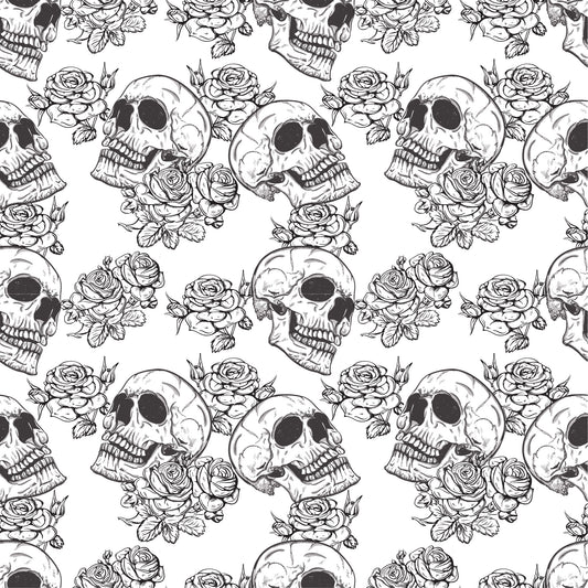 Muerto - Skulls & Roses Illustration Vinyl Furniture Wrap