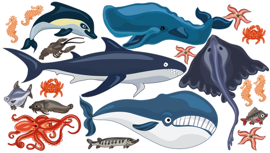 Marine - Ocean Animal Wall Decal Sticker Pack