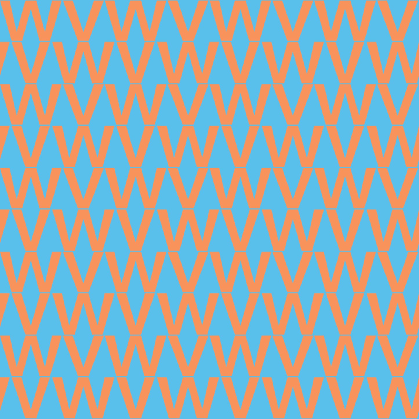 VWrap VW Volkswagen Pattern Vinyl Campervan Interior Wrap in Sky Blue and Orange