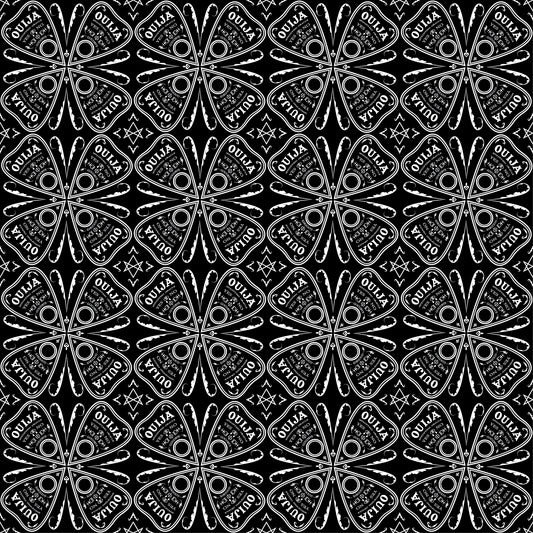 Seance - Black & White Planchette Pattern Vinyl Furniture Wrap