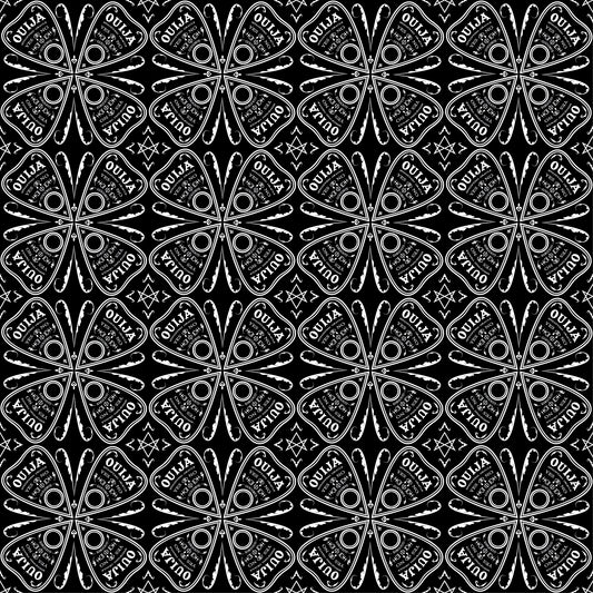 Seance - Black & White Planchette Pattern Vinyl Furniture Wrap
