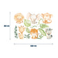 Baby Jungle - Baby Jungle Animals and Leaves Nursery Wall Sticker Pack