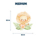 restowrap baby lion nursery wall sticker size guide - medium