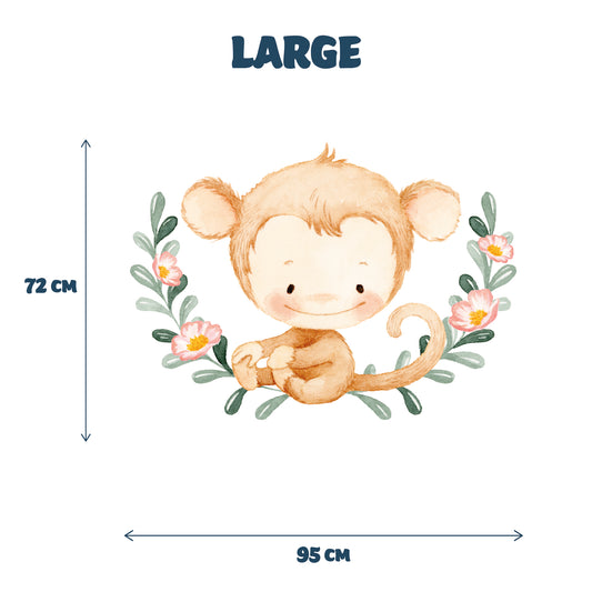 George - Baby Monkey Nursery Wall Sticker