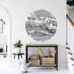 black and white cloud wall sticker