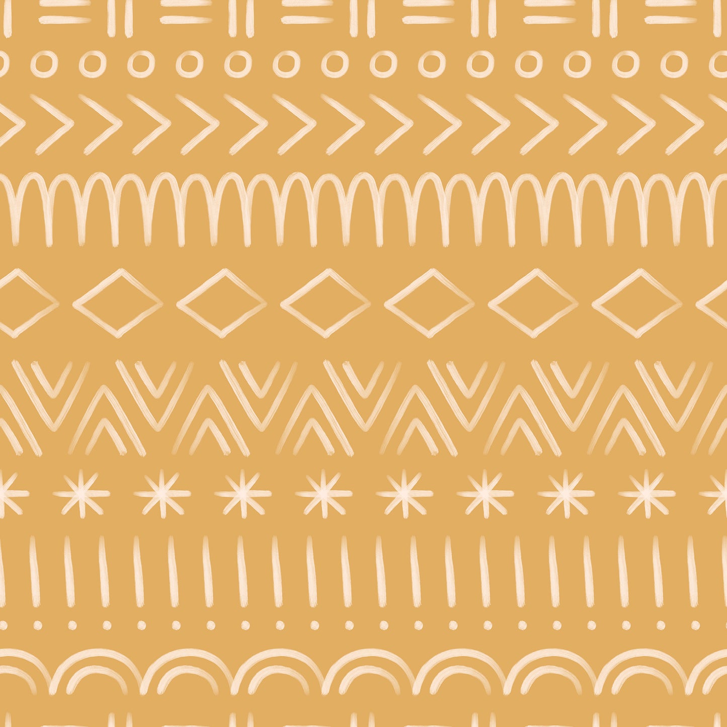Aztec Orange Vinyl Furniture Wrap Pattern