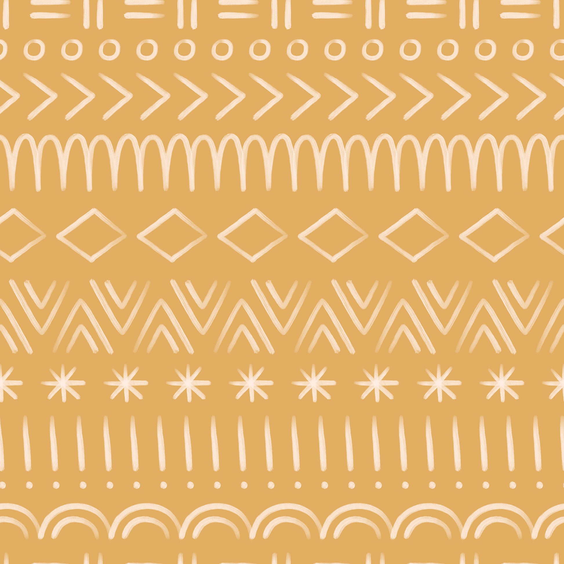 Aztec Orange Vinyl Furniture Wrap Pattern