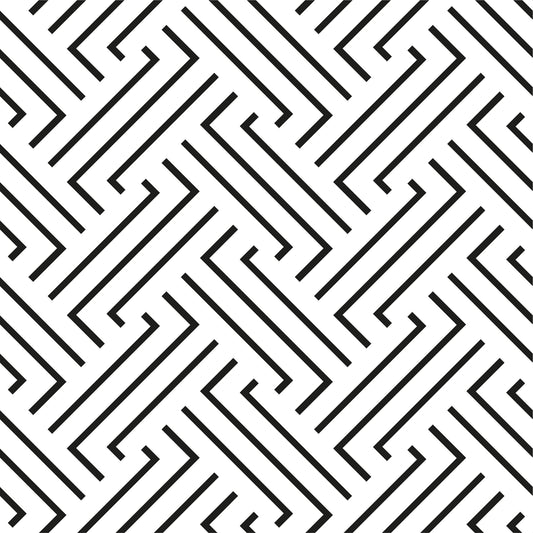 B&W Geo Vinyl Wrap Full Pattern