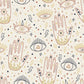 Going Boho Blue Red Mustard Eye and Hand Self-Adhesive Vinyl Wrap by RestoWrap