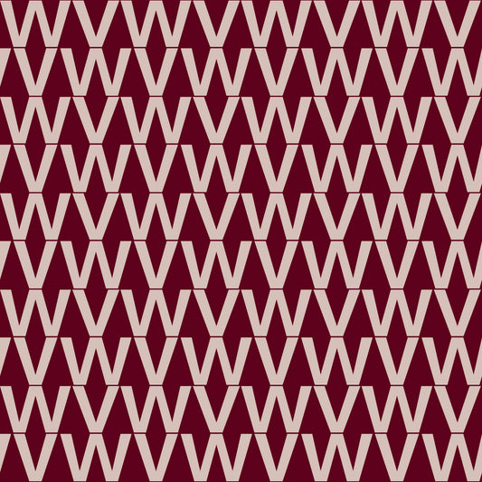 VWrap Wine - Maroon Cream VW Camper Dub Pattern Vinyl Furniture Wrap