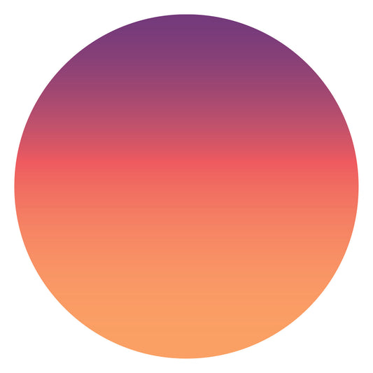 Purple and orange gradient circle wall sticker from restowrap