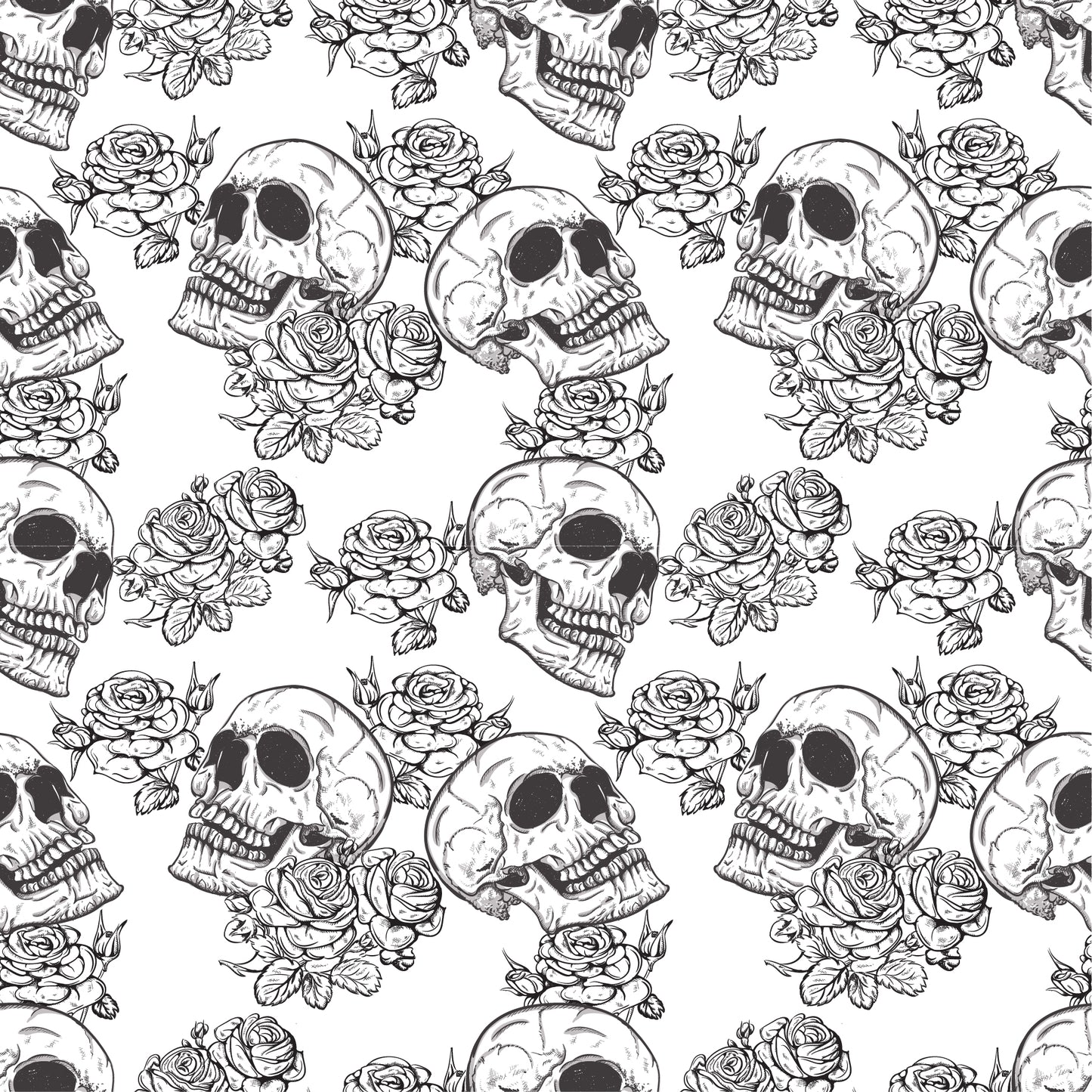 Muerto - Skulls & Roses Illustration Vinyl Furniture Wrap
