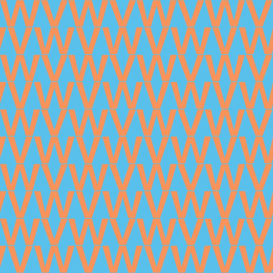 VWrap VW Volkswagen Pattern Vinyl Campervan Interior Wrap in Sky Blue and Orange