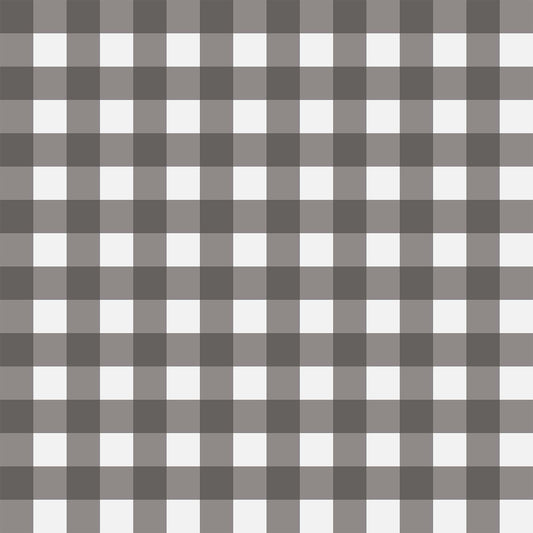 Soft grey Gingham pattern vinyl furniture wrap by restowrap.com.